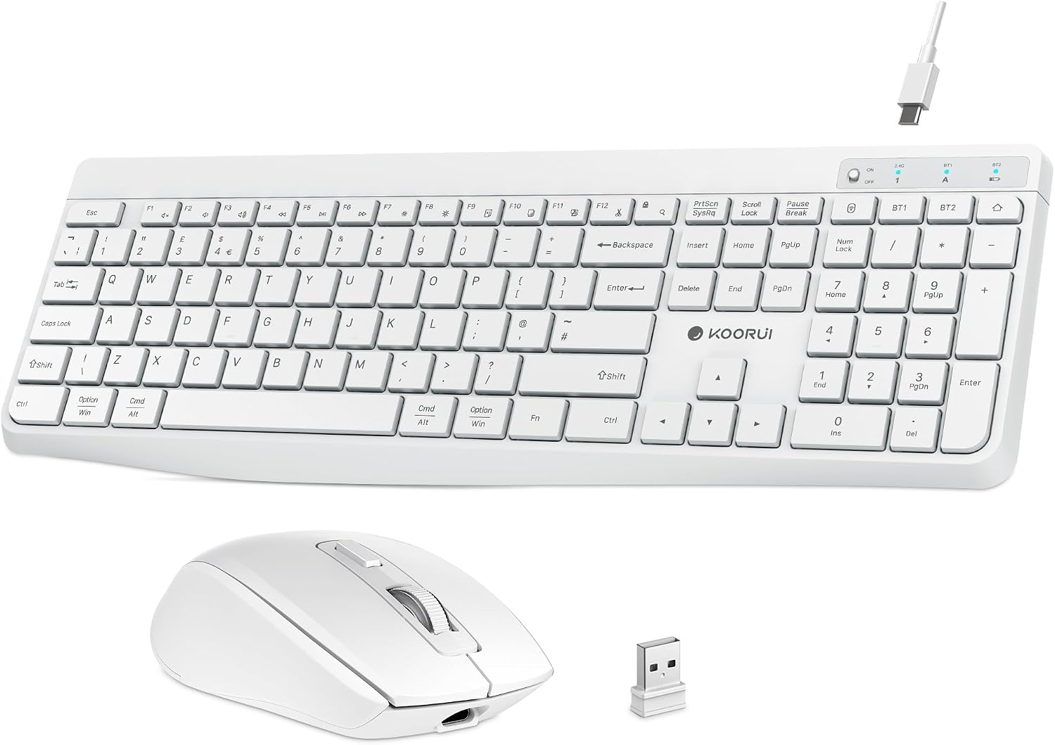 Thumbnail 6 de KOORUI Wireless Keyboard and Mouse Combo
