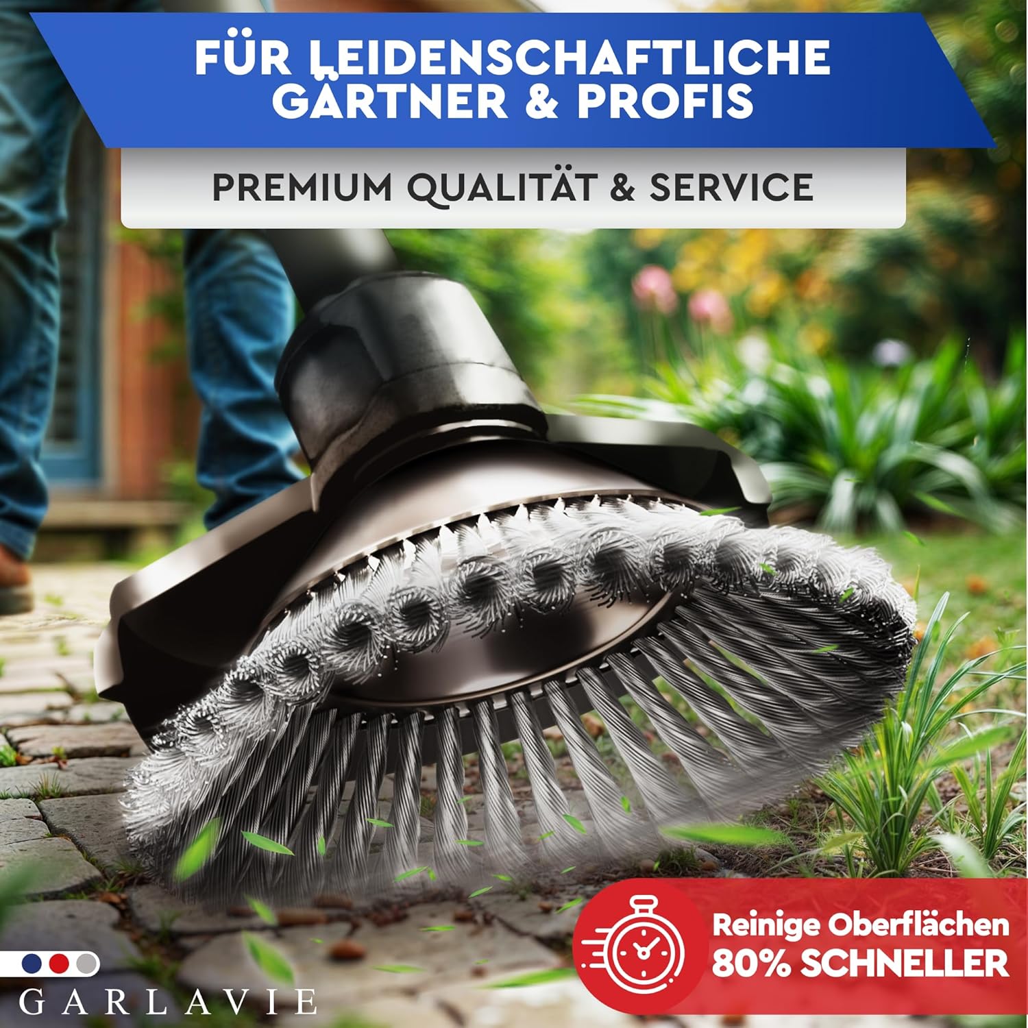Thumbnail 5 de GARLAVIE 2X Unkrautbürste für Bosch Motorsense – Moos- und Unkrautentfernung mit Adapter