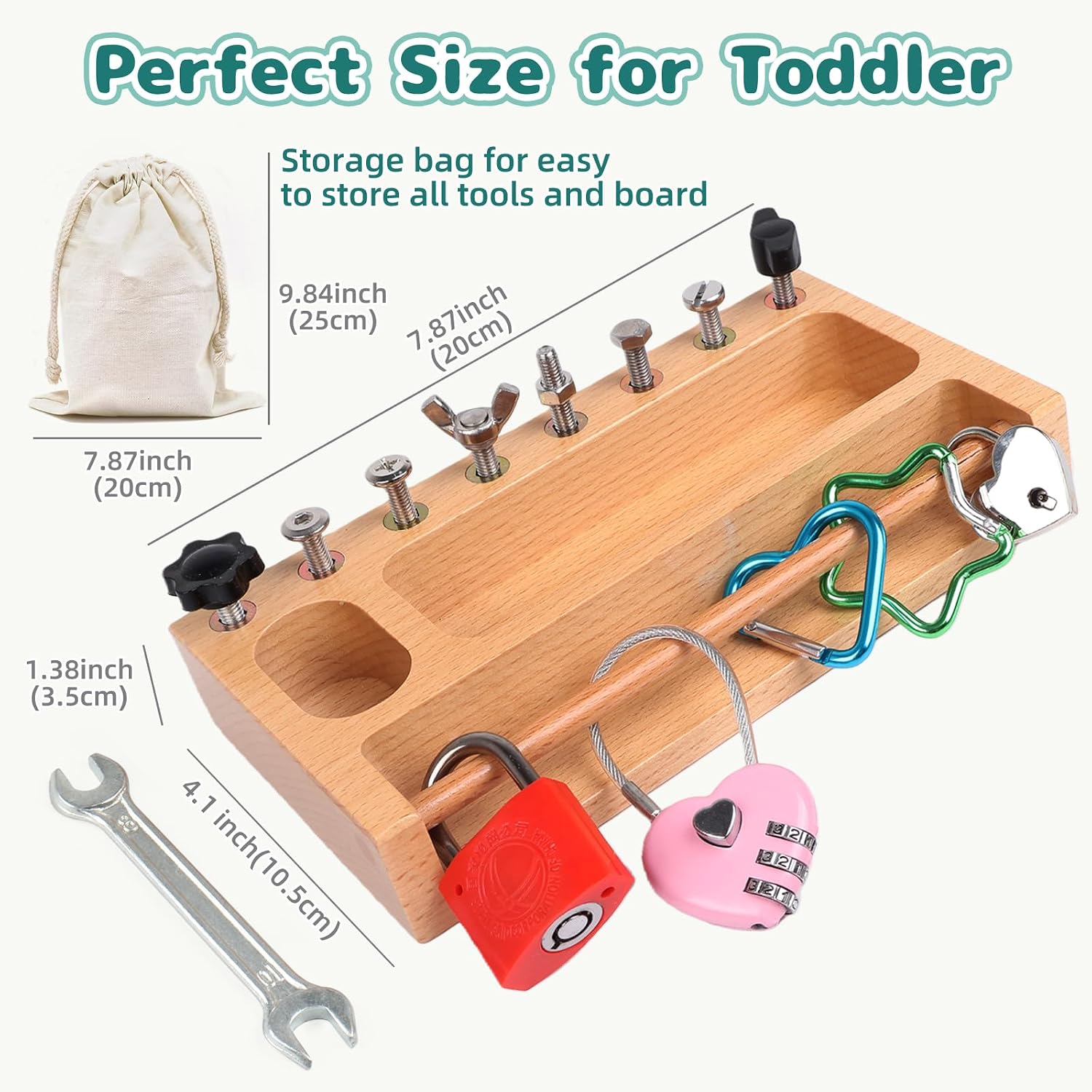 Thumbnail 5 de TOUHKAN Wooden Busy Board, Beech Wood