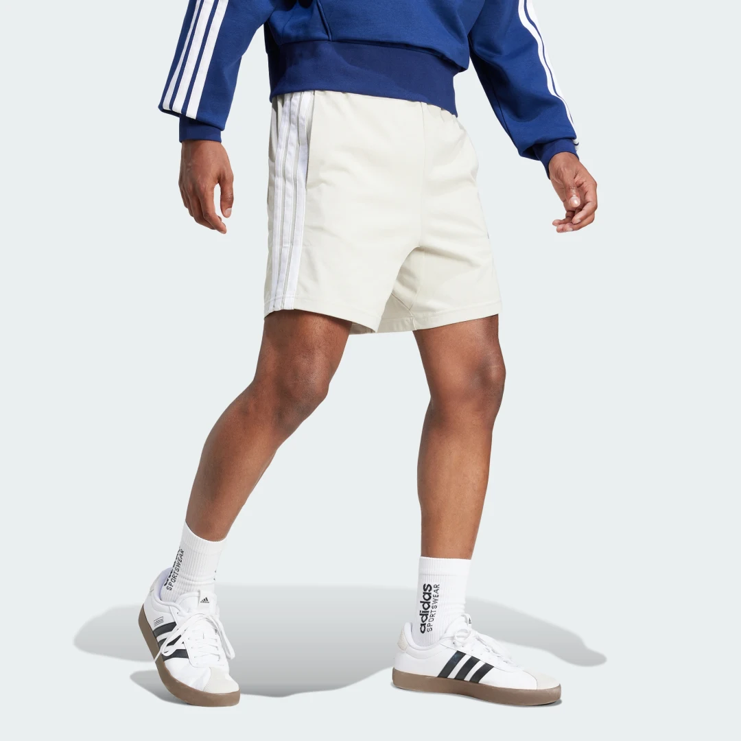 Thumbnail 2 de Pantalón corto Adidas Essentials Single Jersey 7-Inch 3 bandas – beige
