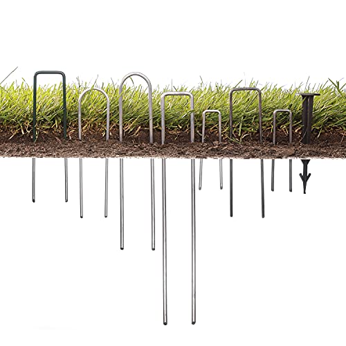 Thumbnail 7 de GardenMate Lot de 100 piquets de fixation en acier, 150 mm x 25 mm, Ø 2,9 mm