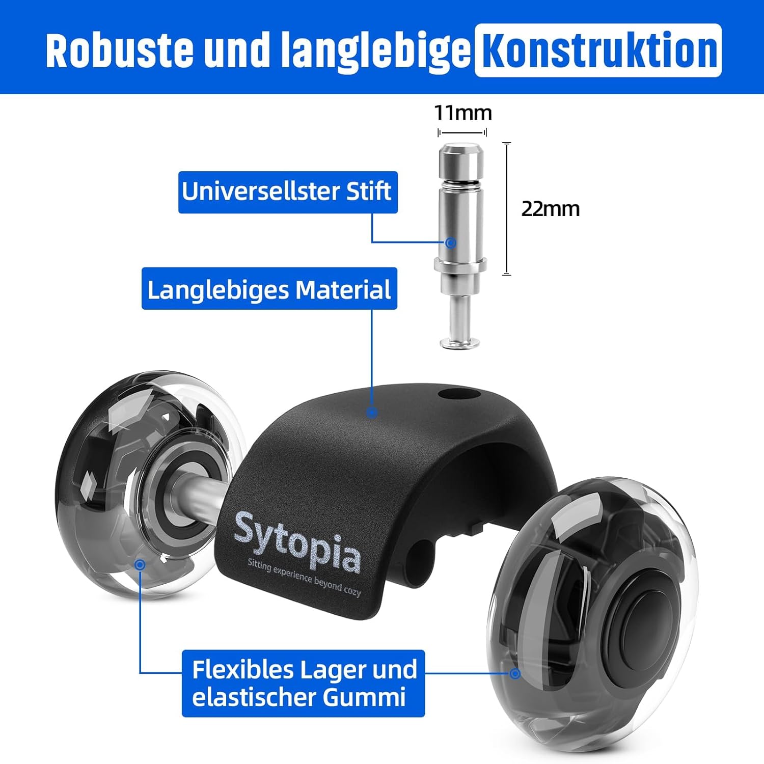 Detalle 2 de Sytopia 5er Rollen Bürostühle 317 kg