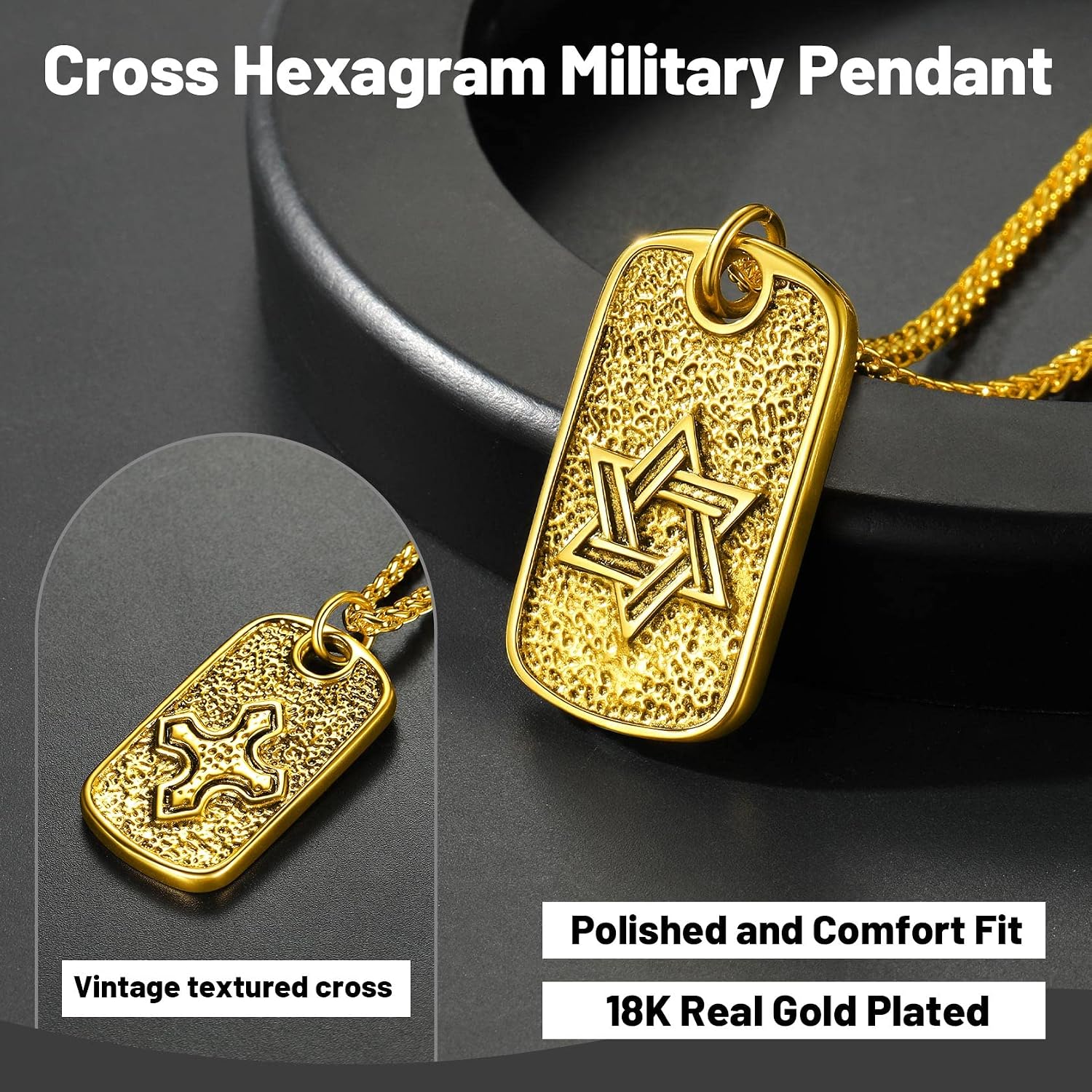 Thumbnail 6 de ChainsHouse Collier Étoile de David 55 cm