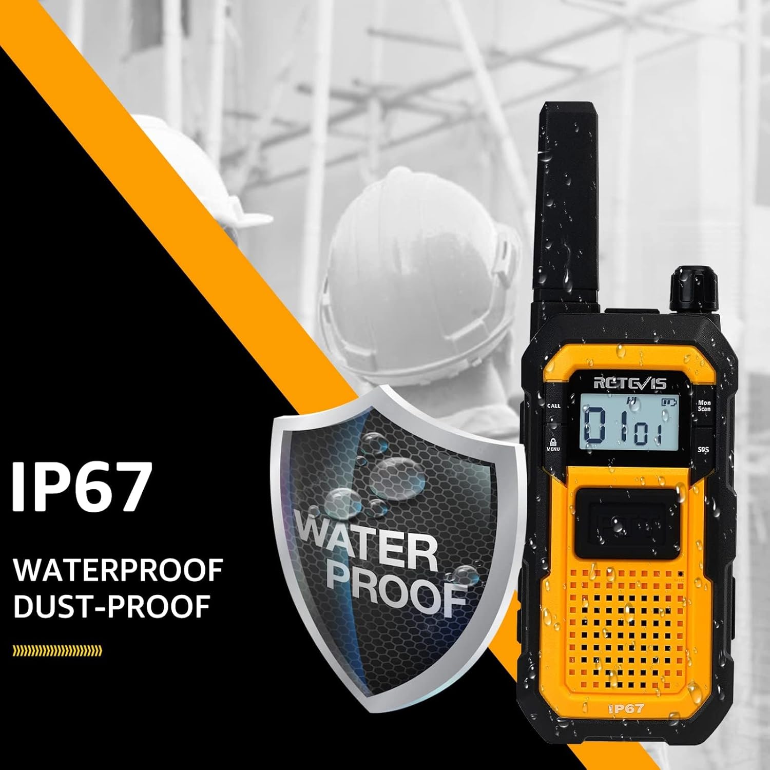 Detalle 2 de Retevis RB48 Heavy Duty Walkie Talkies 2000 mAh