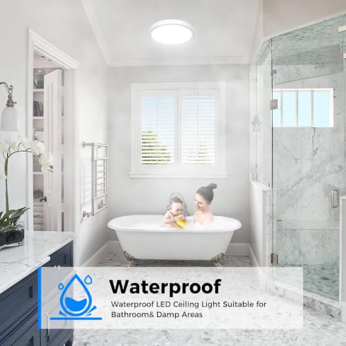Thumbnail 6 de Peasur Plafón LED Techo Baño 15W, regulable 3000–6500K, IP54, 18×1.6 cm
