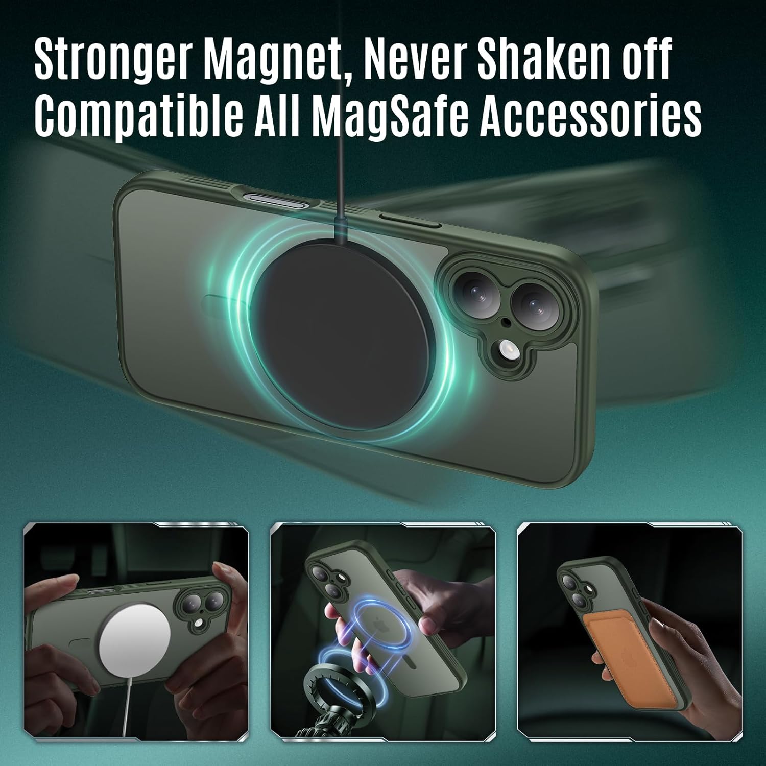 Thumbnail 1 de Symcele Designed for iPhone 17 Case with MagSafe (Magnetic Ring, Camera Cover) — Alpine Green