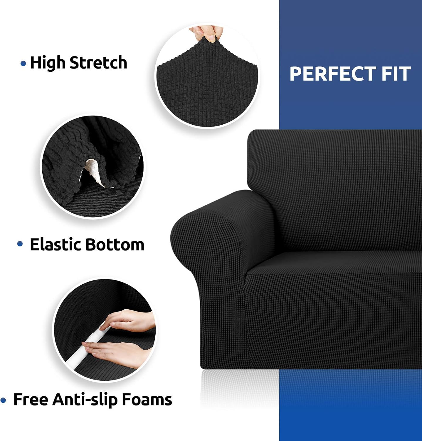 Thumbnail 5 de KEKUOU Stretch Sofa Cover 78"-94" 🛋