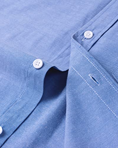 Thumbnail 3 de J.VER Mens Shirts Long Sleeve Oxford Button Down Non Iron in Blue – Regular Fit