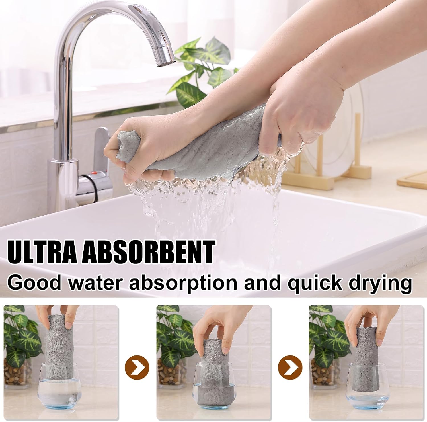 Thumbnail 2 de Homaxy 12 Pack Kitchen Dish Cloths