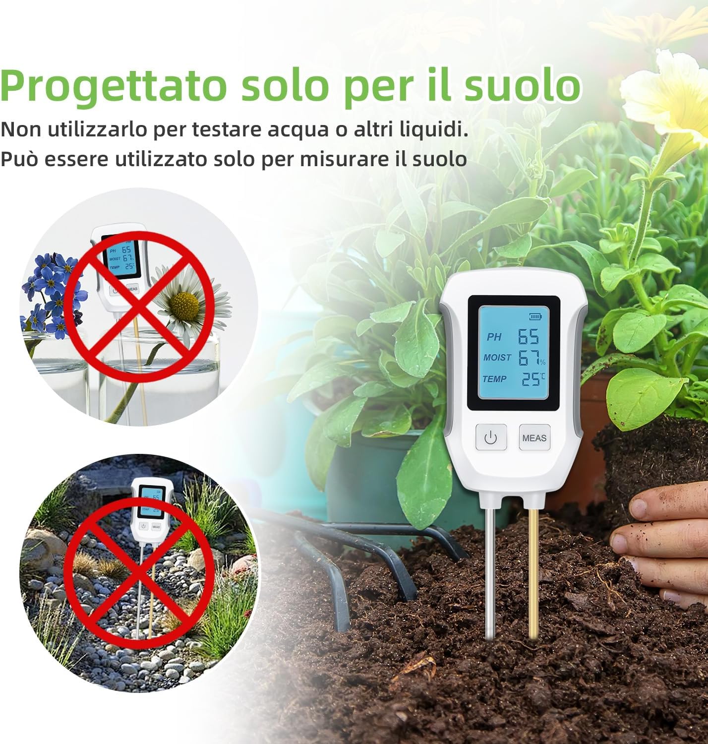 Thumbnail 6 de Tolesum 3 in 1 Misuratore del Suolo 3-5" 📏🌱