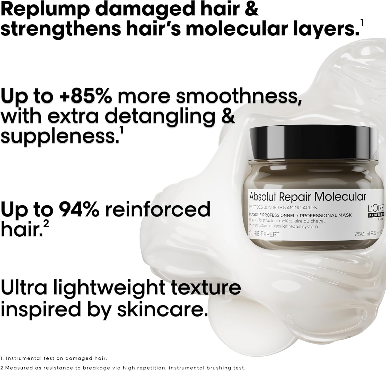 Thumbnail 2 de L’Oréal Professionnel Absolut Repair Molecular sulphate-free shampoo & hair mask set for extremely damaged hair