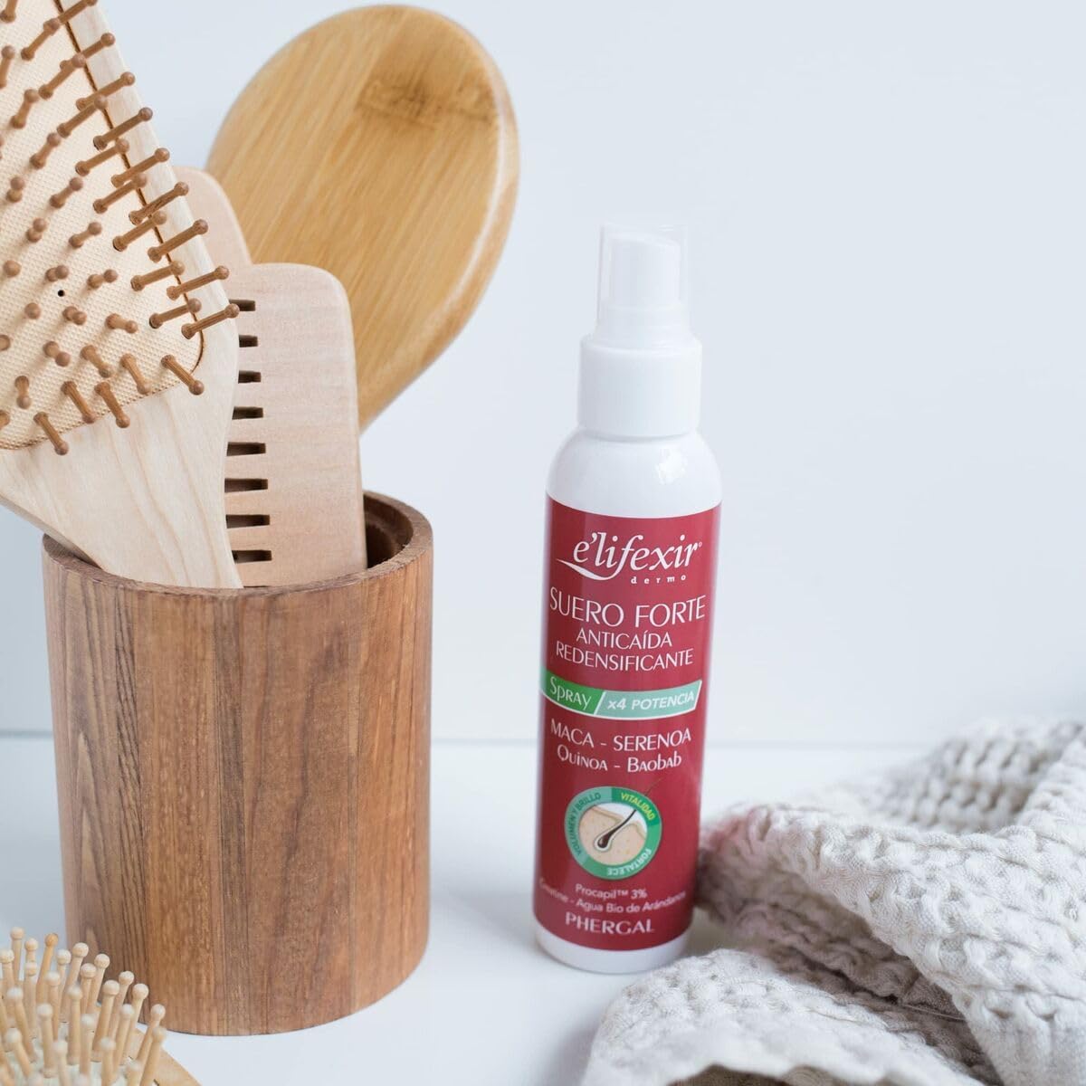 Detalle 2 de Elifexir Siero Forte Anticaduta Ridensificante Capillare – 125 ml + 35 ml mini