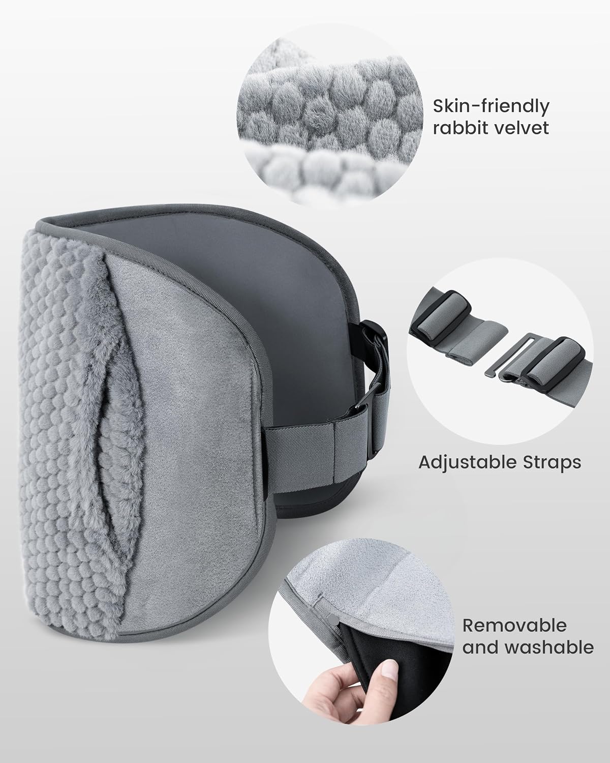 Detalle de COMFIER Graphene Heating Pad with Vibration Massage and Hand Warmer Pocket