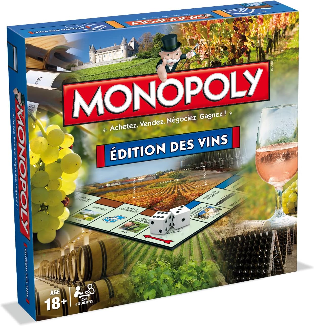 Thumbnail 1 de MONOPOLY: Editions des vins – Brettspiel (französische Version) für 2 bis 6 Spieler ab 18 Jahren