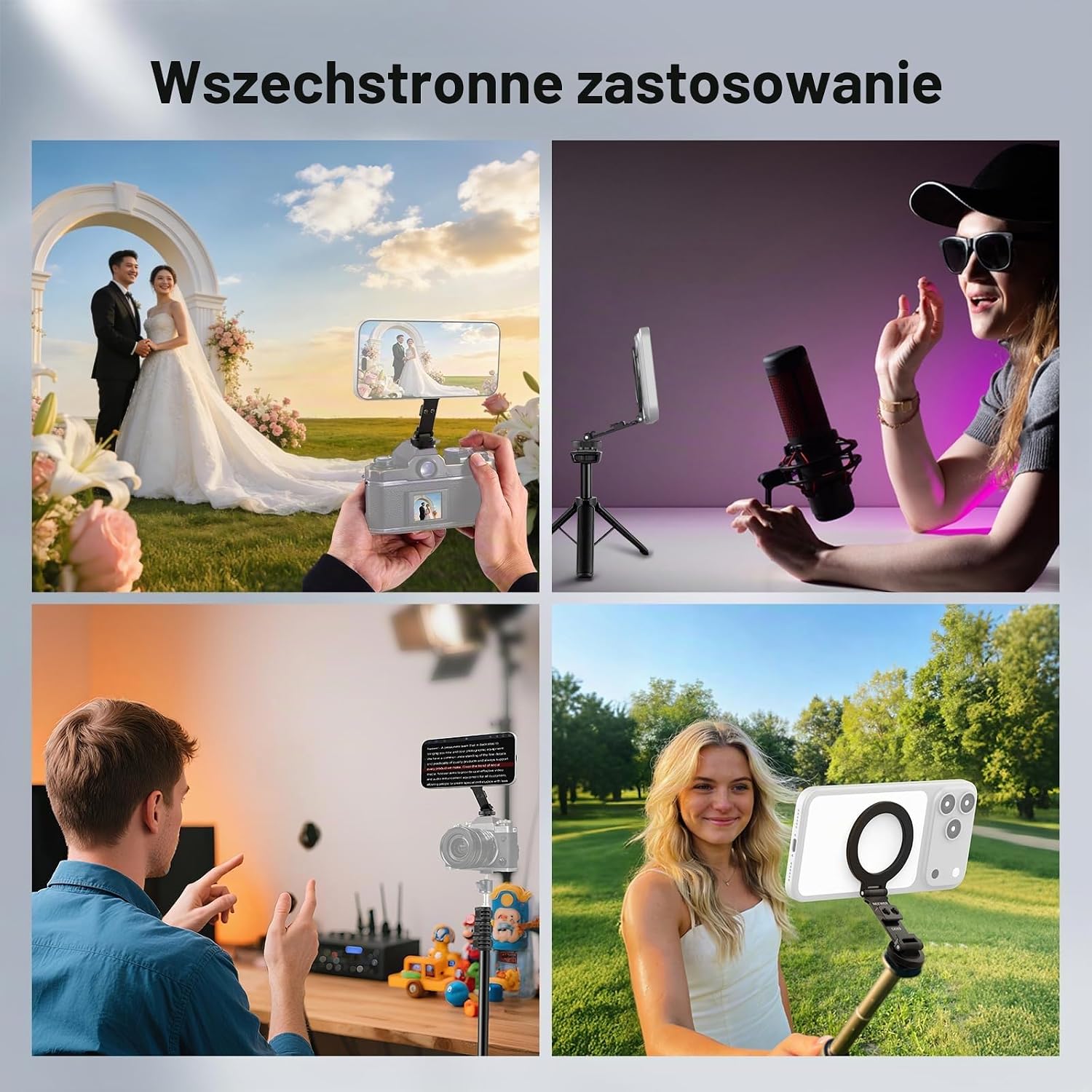 Thumbnail 6 de NEEWER CA163 magnetyczny uchwyt do telefonu z zimną stopką, aluminiowy