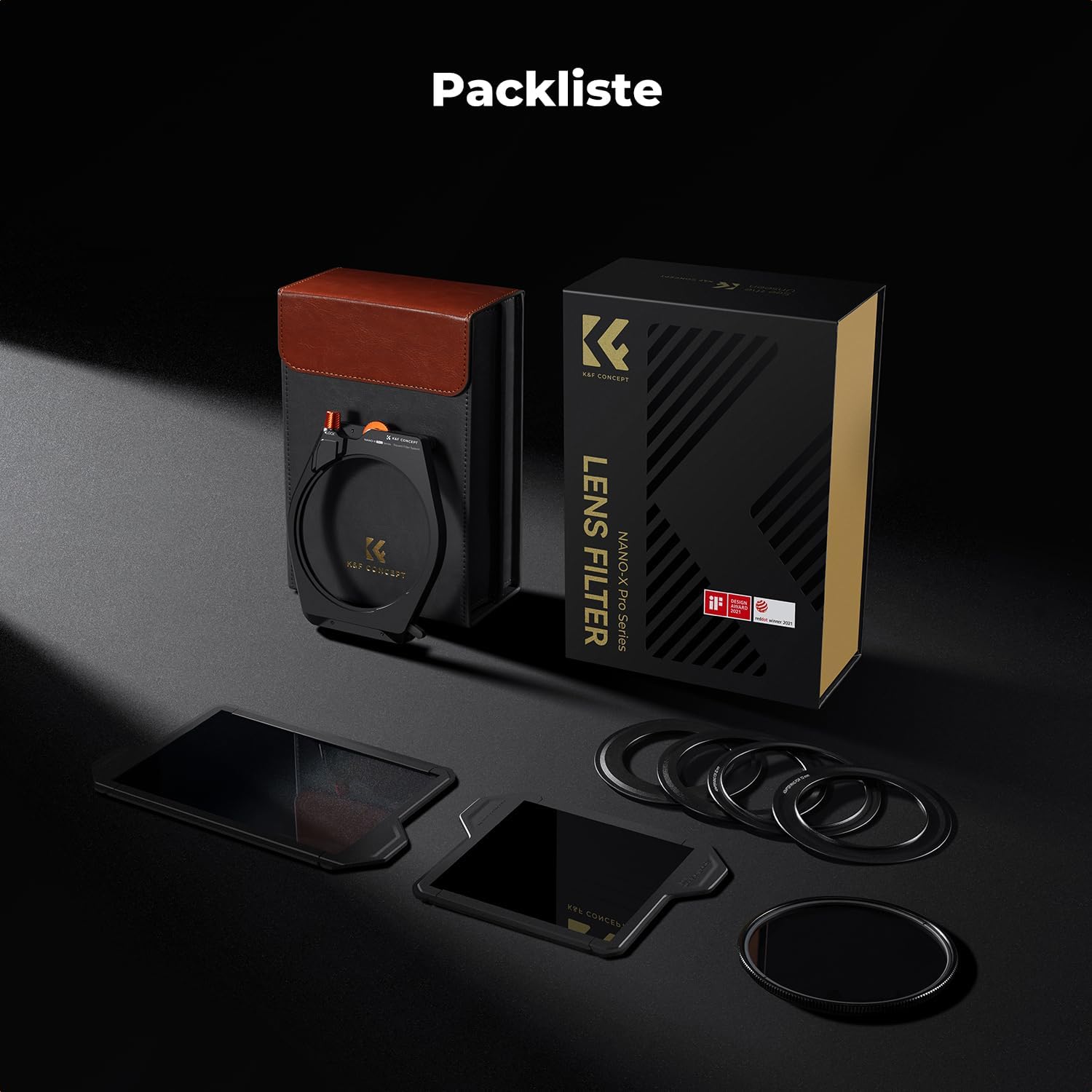 Thumbnail 6 de K&F Concept Nano X-PRO Rechteckfilter-Set 100 mm x 100 mm – ND1000, GND8, CPL