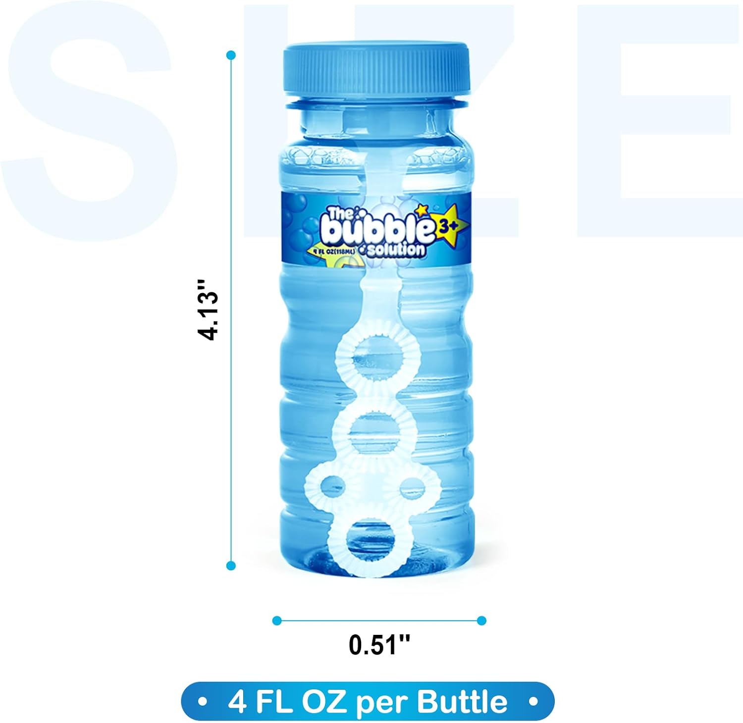 Detalle de SpringFlower 6 Pcs Bubble Bottles with Wand – 4oz Colorful Bubble Set for Kids