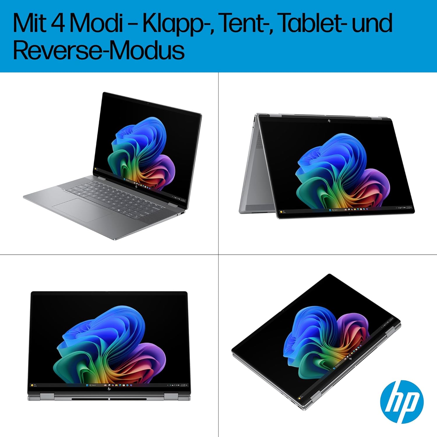 Thumbnail 2 de HP OmniBook X Flip 2-in-1 mit AMD Ryzen AI 5 340, dedizierter NPU (50 TOPS) und 16-Zoll Touch-Display