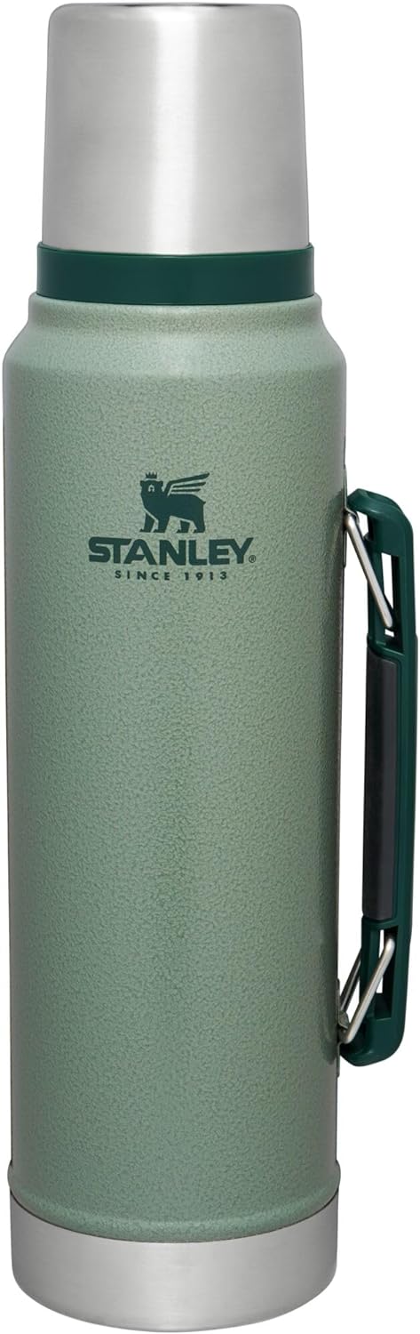 Detalle de Stanley Legendary Classic Bottle 1.1QT Hammertone Green, Insulated Stainless Steel