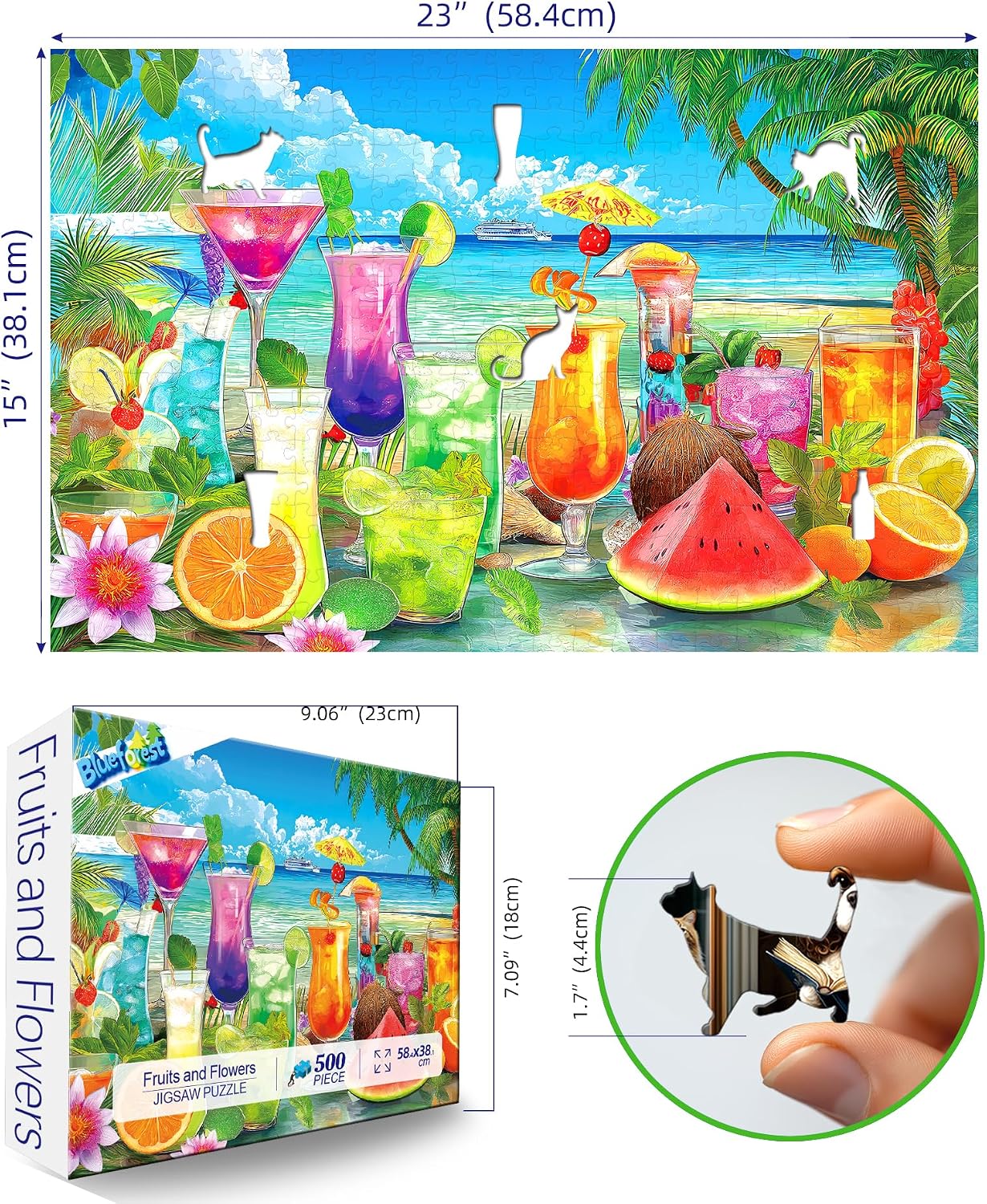 Thumbnail 1 de Tropical Paradise 500 Piece Jigsaw Puzzle 🧩