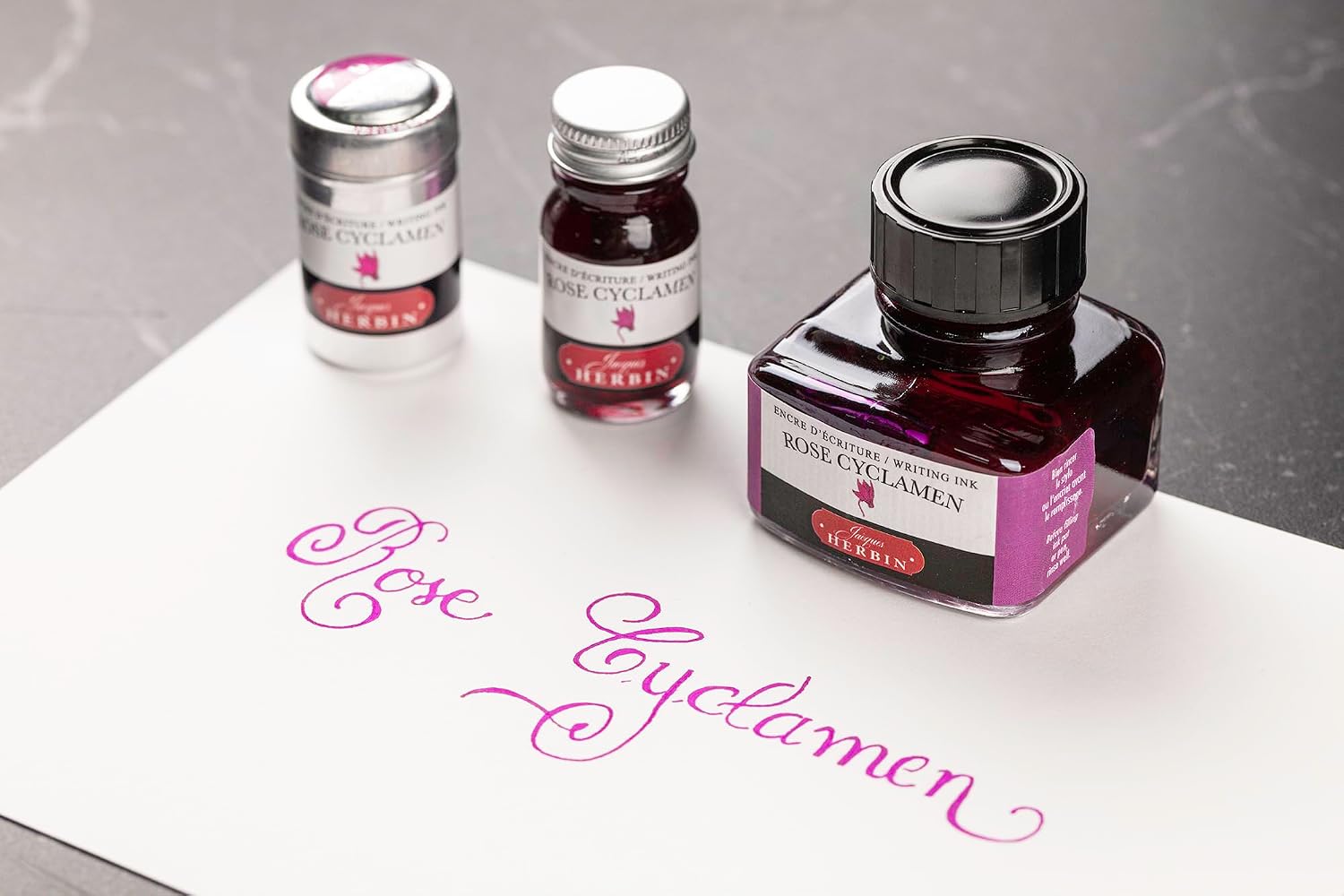 Thumbnail 3 de Jacques Herbin 13066T Rose Cyclamen Ink — 30 ml for Fountain and Roller Pens