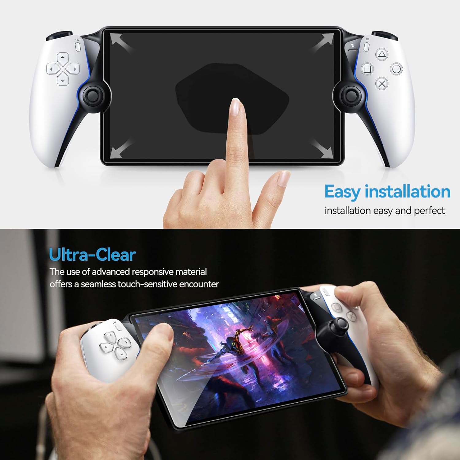 Thumbnail 4 de ivoler 2-Pack Tempered Glass Screen Protector for PlayStation Portal Remote Player 8.0" (2023) – Transparent HD Clear