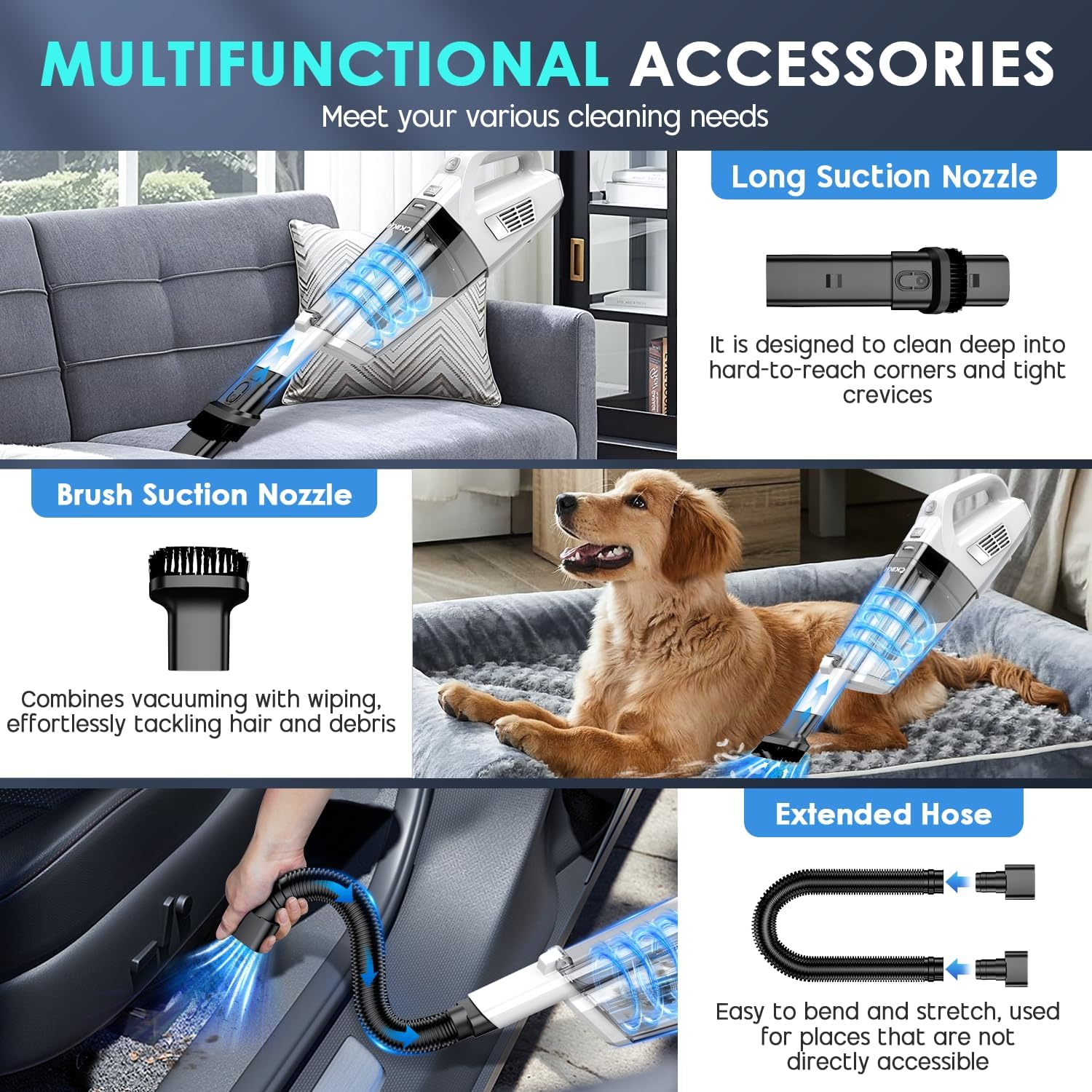 Thumbnail 2 de CKIKH Handheld Vacuum Cordless 15000PA