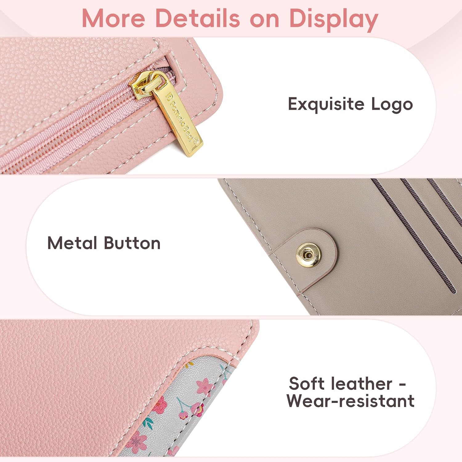 Thumbnail 5 de Pomelo Best RFID wallet 10.5 cm pink