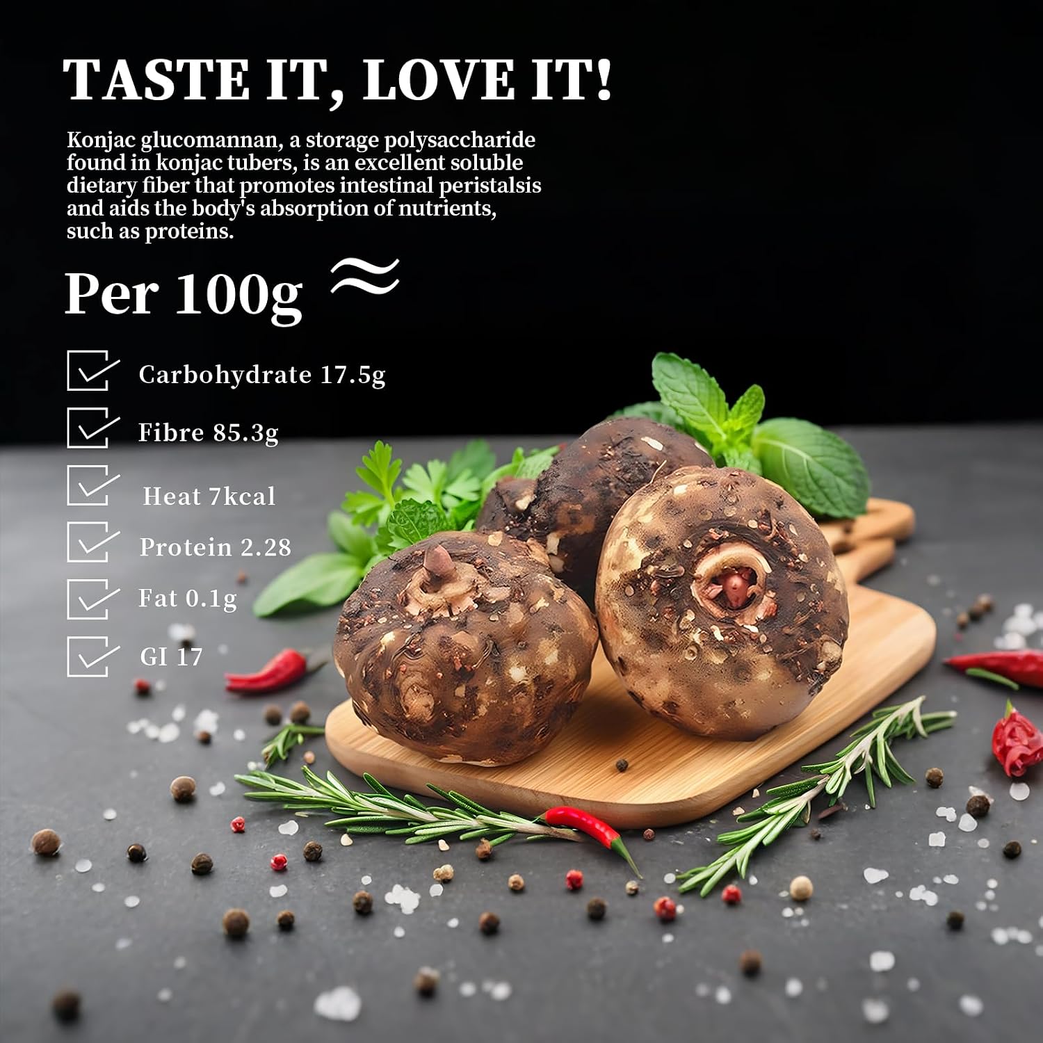 Detalle de YUHO Shirataki Konjac Rice (8 x 150 g) – Gluten-Free Vegan Rice Substitute