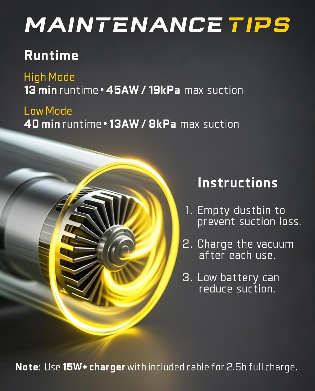 Detalle de Fanttik Slim V8 APEX 19000Pa Vacuum 🧹