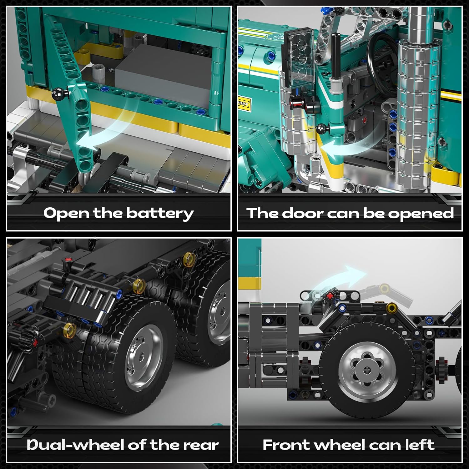 Detalle de Mould King 13201 Technique Camion américain – ensemble de construction 2064 pièces