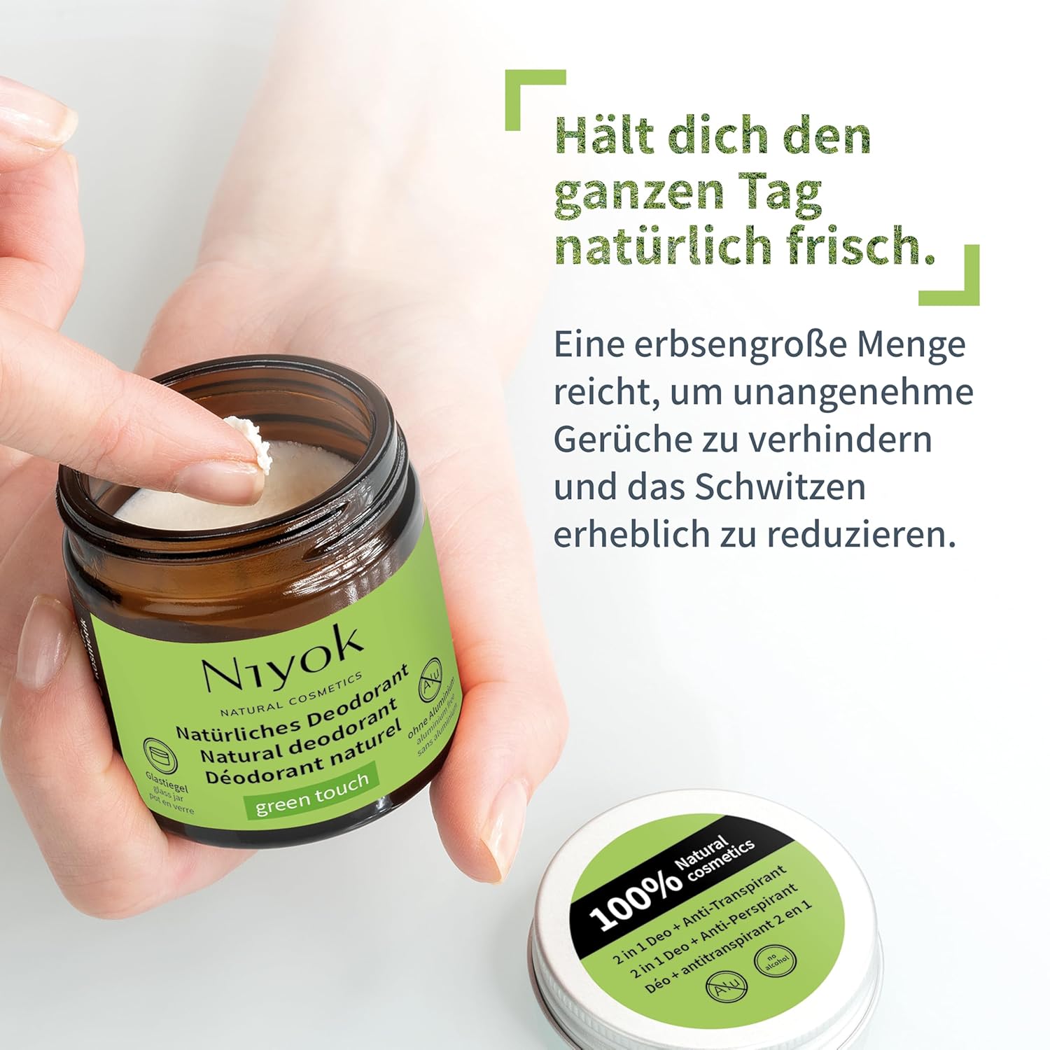 Detalle 2 de Niyok Green Touch Deocreme 40 ml