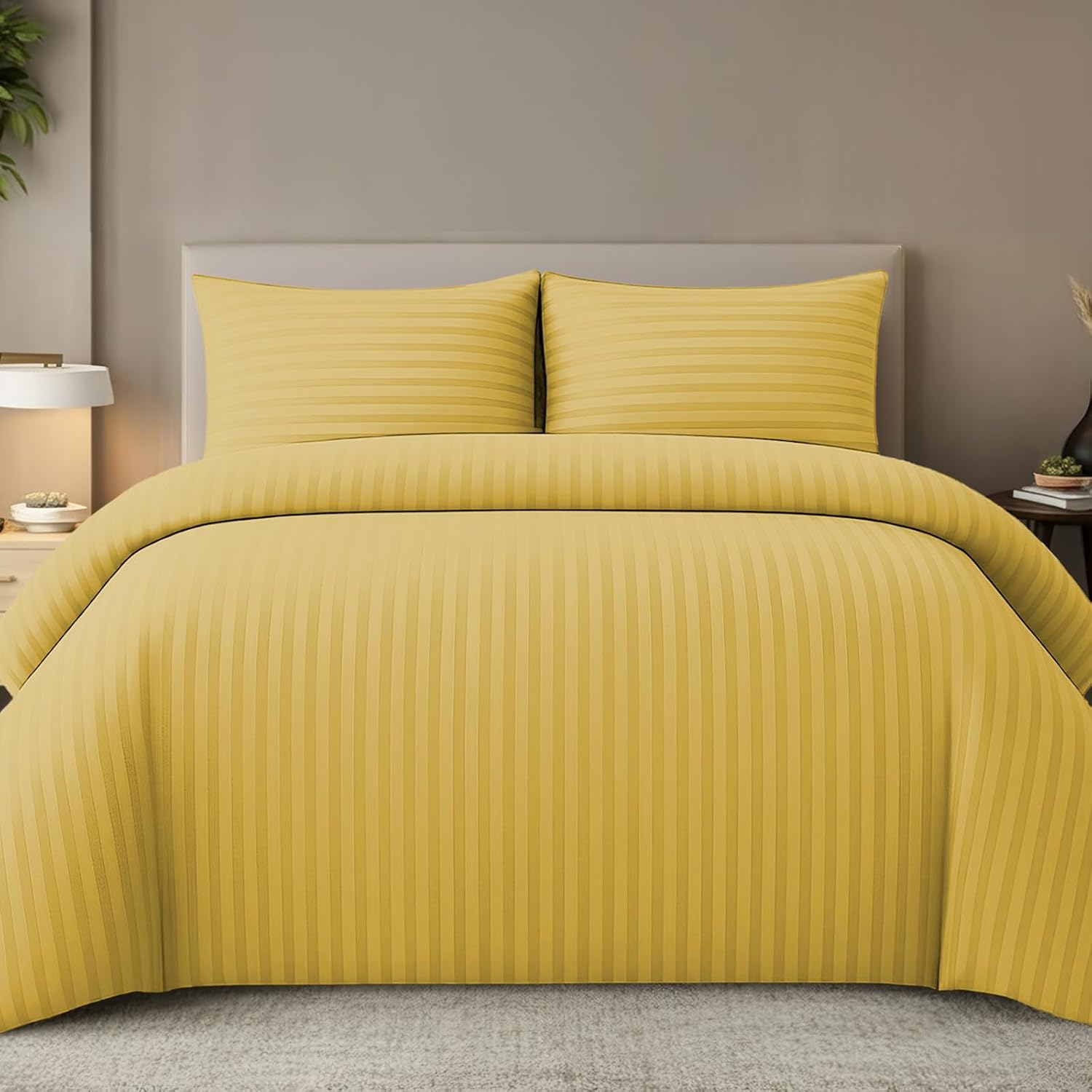 Detalle 2 de Pamposh Satin Stripe single duvet cover set