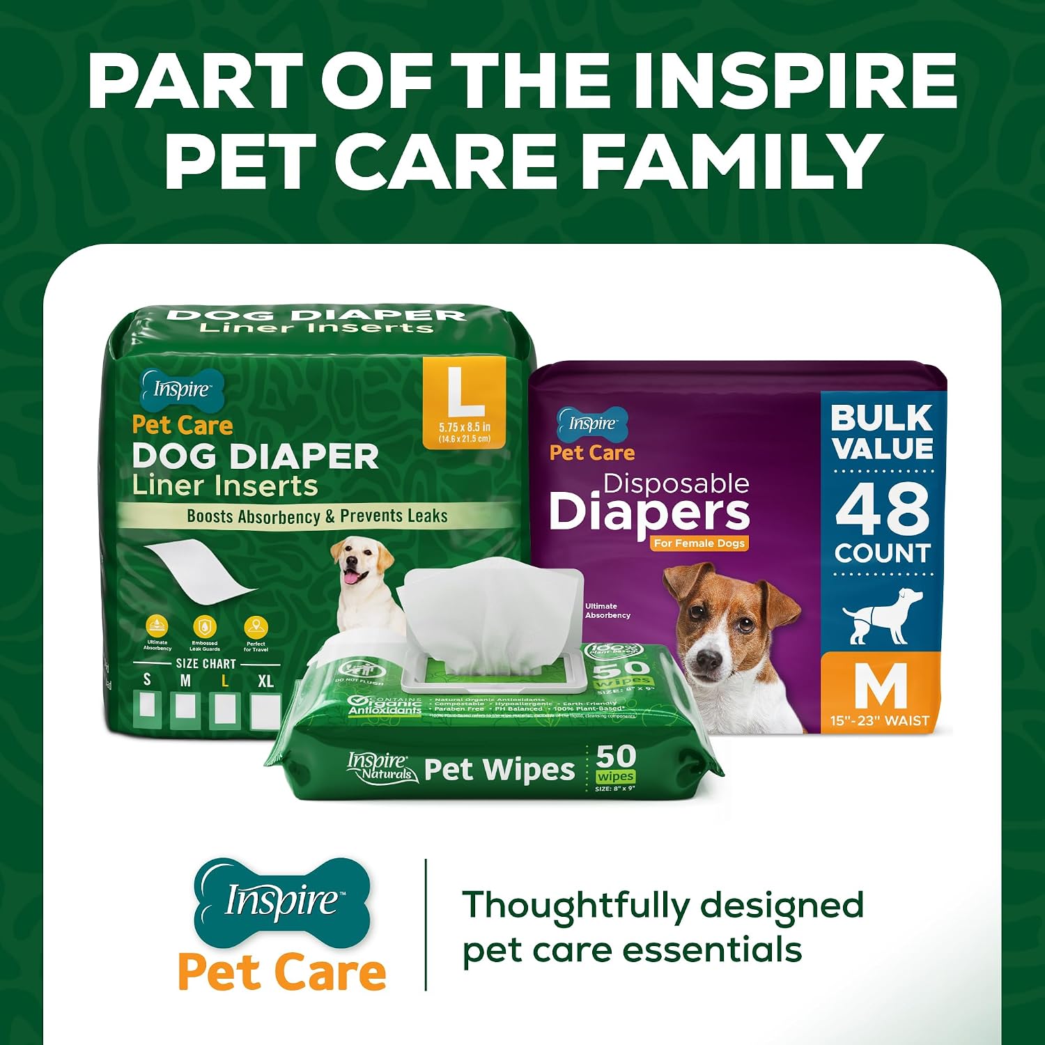 Thumbnail 6 de Inspire Pet Dog Diaper Liners 100-Count