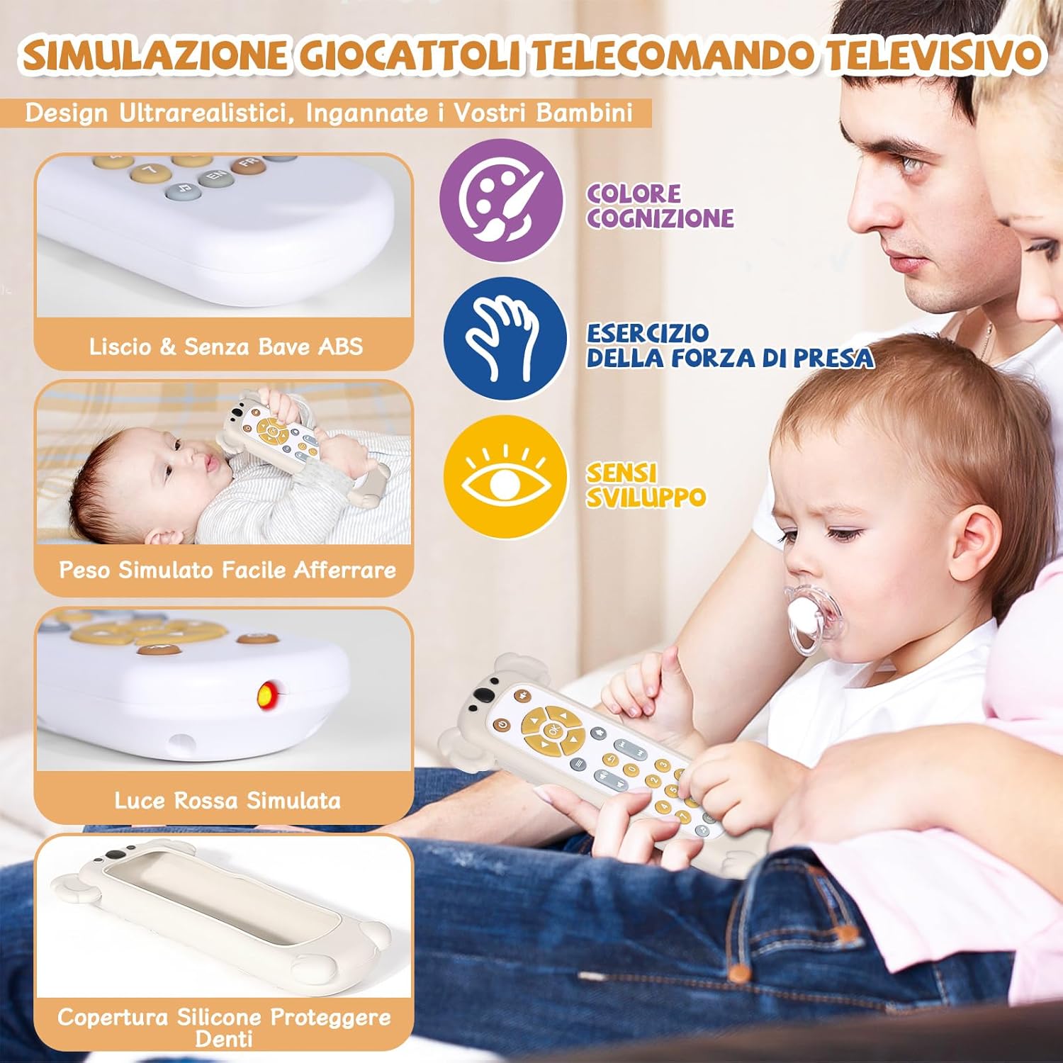 Thumbnail 3 de Orzbow Telecomando Bambini: gioco sensoriale musicale per l’apprendimento dei numeri (6–18 mesi)