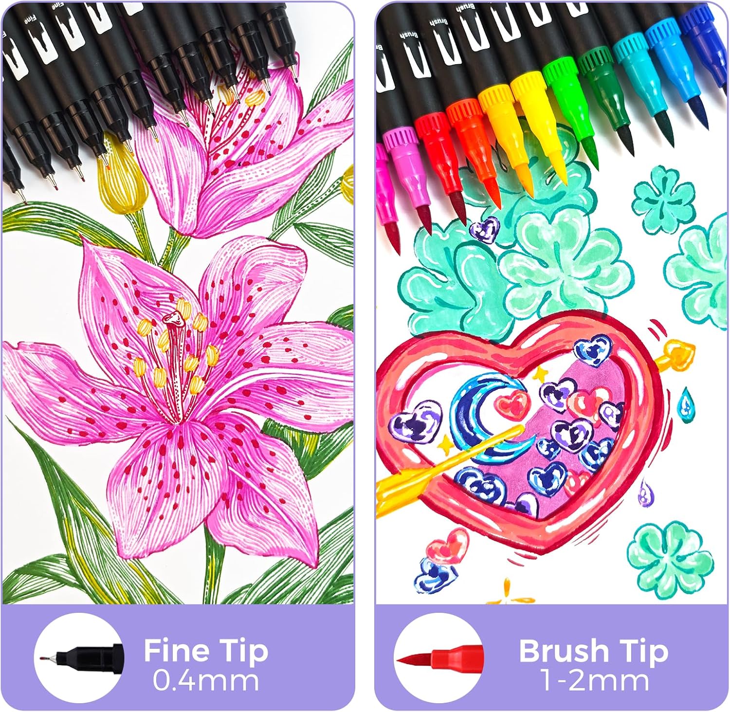 Thumbnail 2 de Artecho 72 Dual Tip Brush Pens 72 colours 🎨