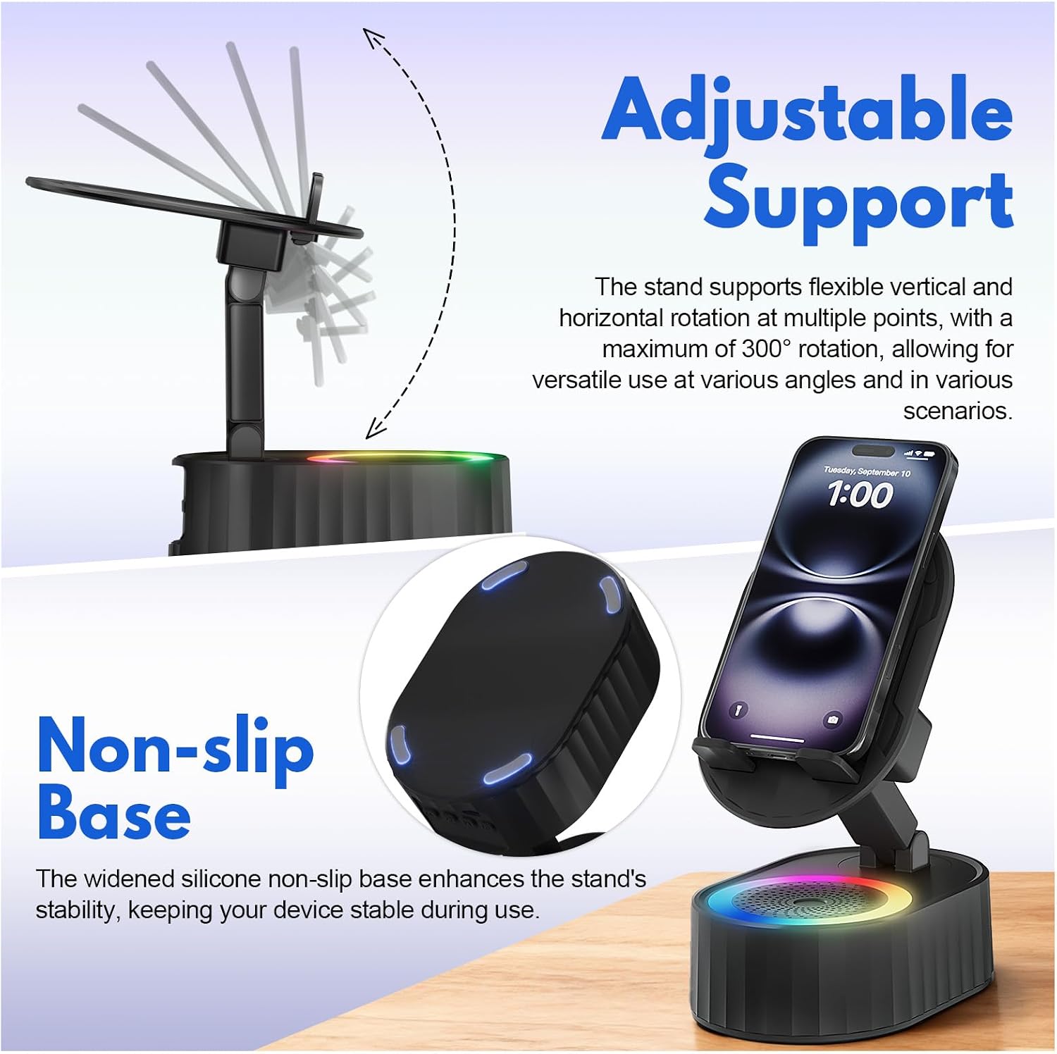Detalle 2 de Lenski Altavoz Bluetooth con Soporte 4–13"
