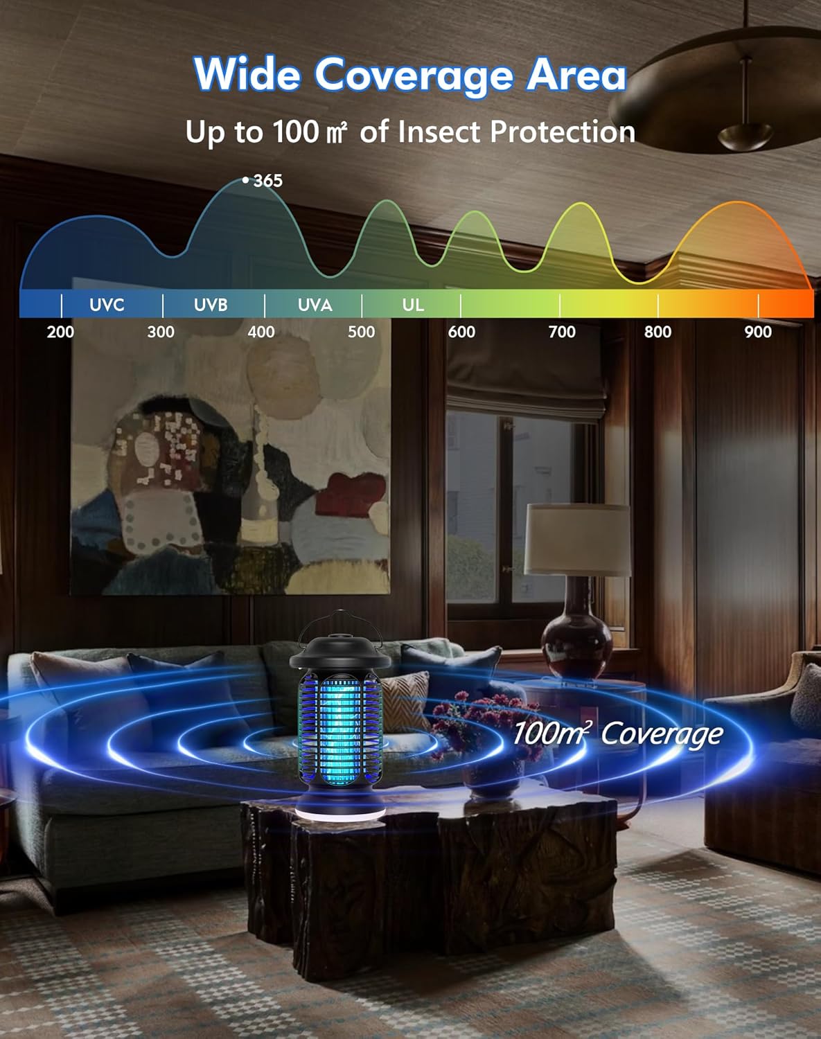 Thumbnail 5 de Lampe Anti Moustique 20W, 4000V – Piège Mouches Électrique IPX4, LED intégrée