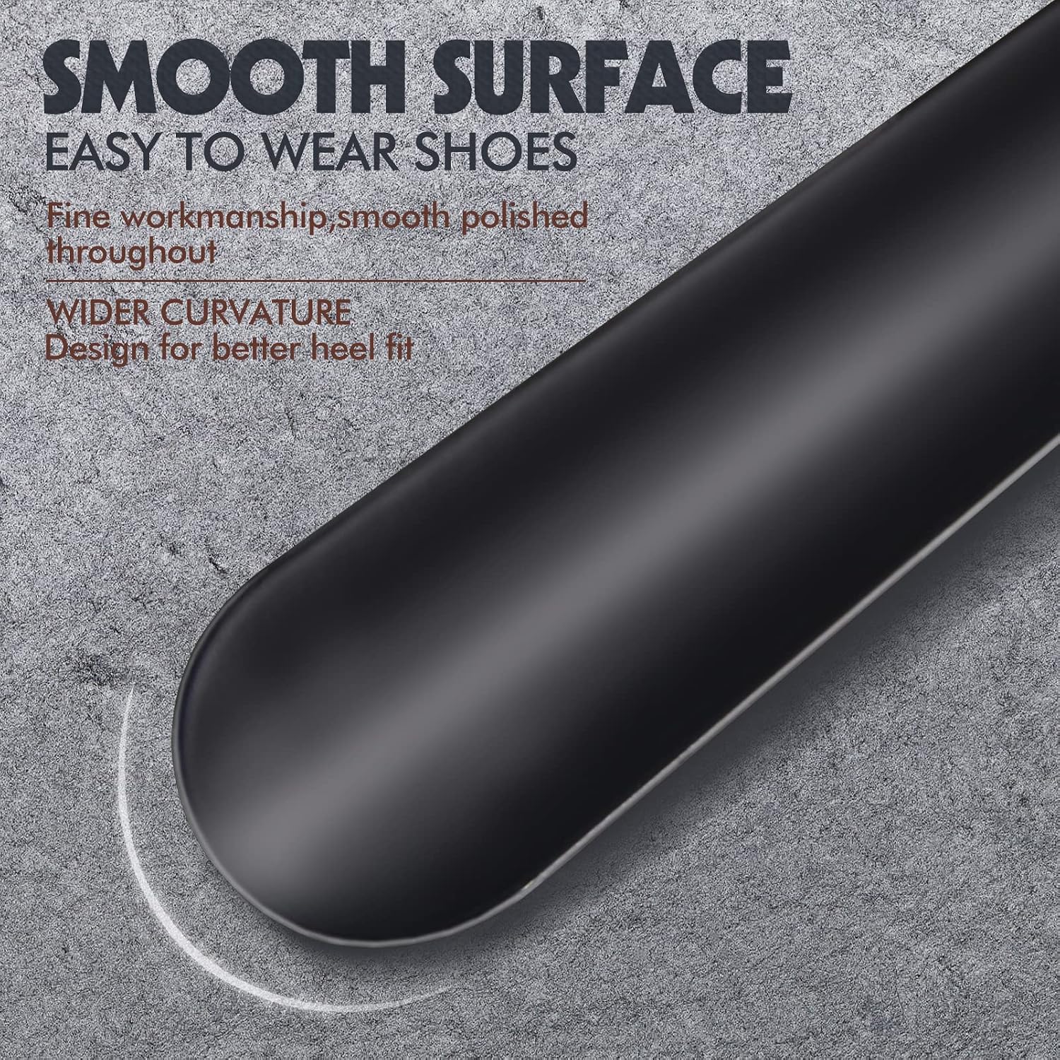 Detalle 2 de ZOMAKE long-handled shoe horn (42cm) with leather handle