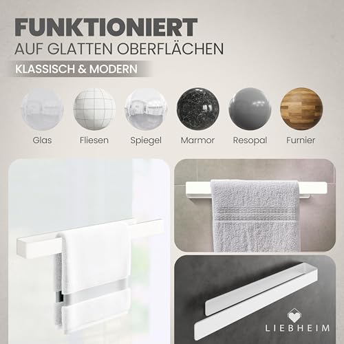 Thumbnail 5 de LIEBHEIM Handtuchhalter, 40 cm, selbstklebend, schwarz, aus Aluminium