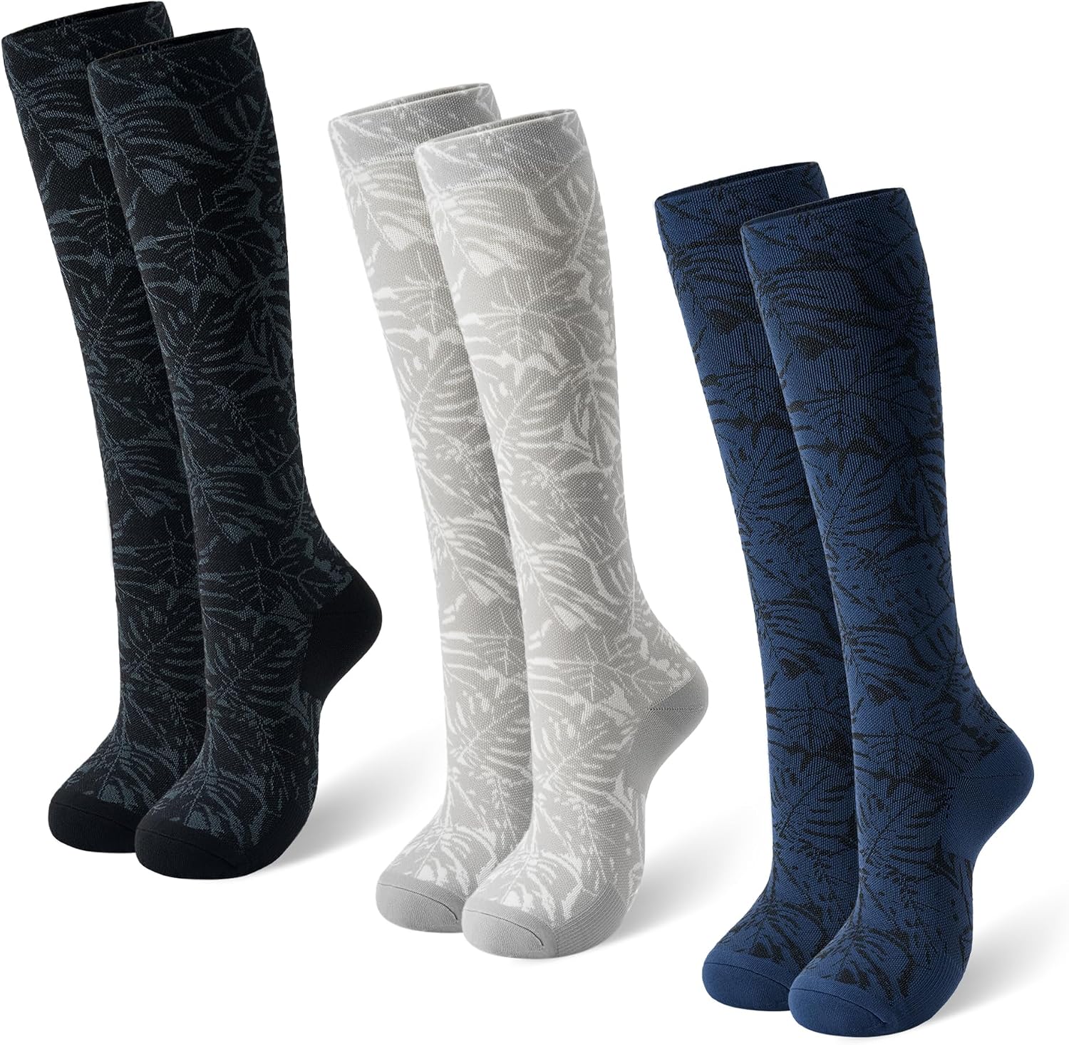 Detalle de easetoe Compression Socks, 15–20 mmHg Graduated Support, 3 Pairs