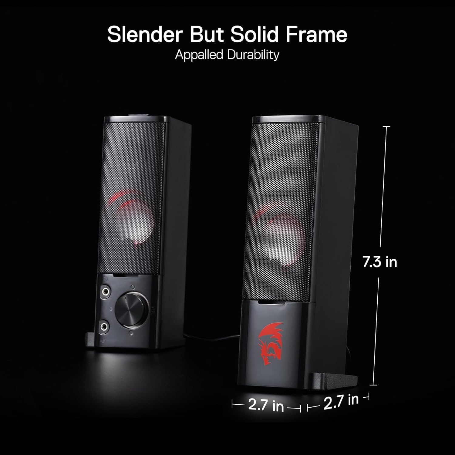 Thumbnail 5 de Redragon GS550 Orpheus 2.0 Channel PC Gaming Sound Bar Speakers (USB powered, 3.5mm, red backlit)