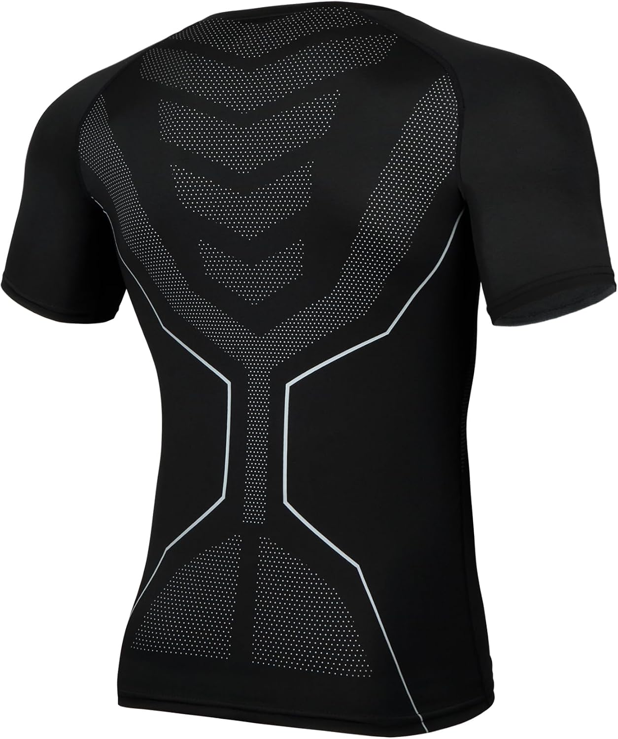 Detalle de AMZSPORT chemise de compression homme à manches courtes – couche de base à séchage rapide