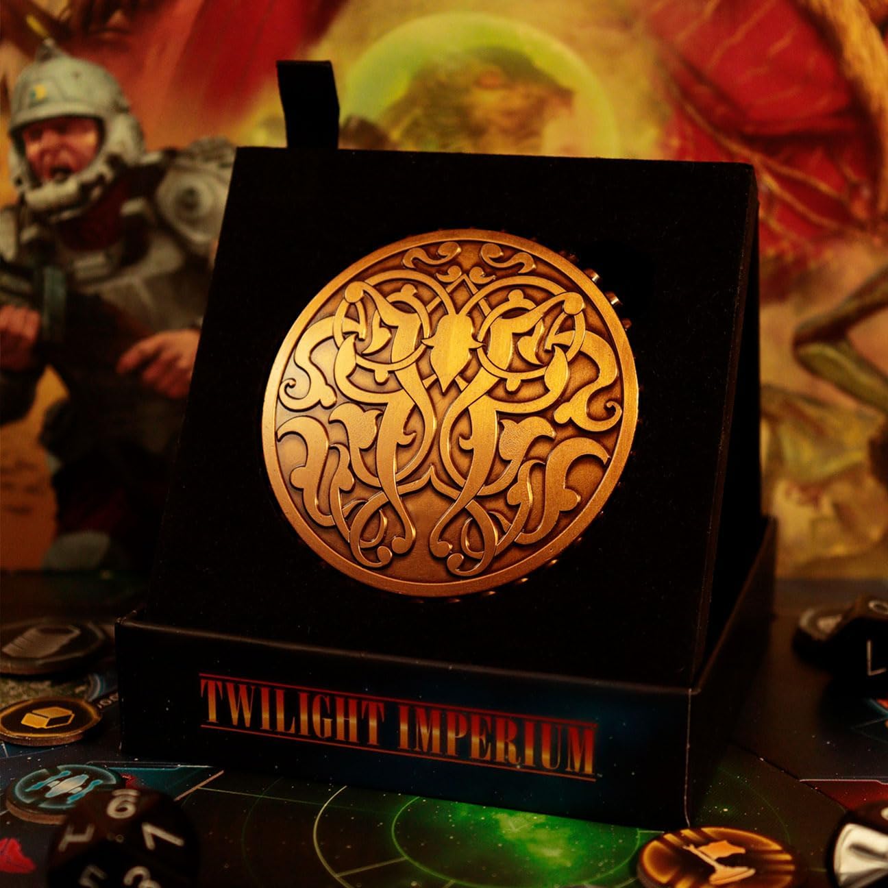 Thumbnail 3 de FaNaTtik Twilight Imperium Limited Edition metal medallion replica with art card (limited to 5000)