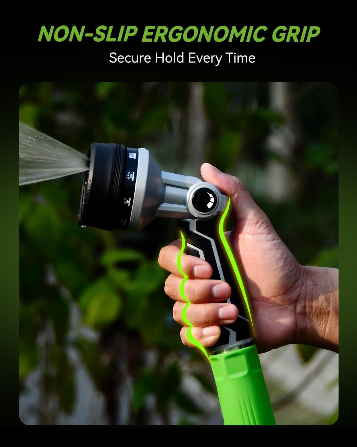 Thumbnail 6 de RAINPOINT Hose Pipe Spray Gun: Heavy-Duty Zinc Alloy Nozzle with 10 Patterns