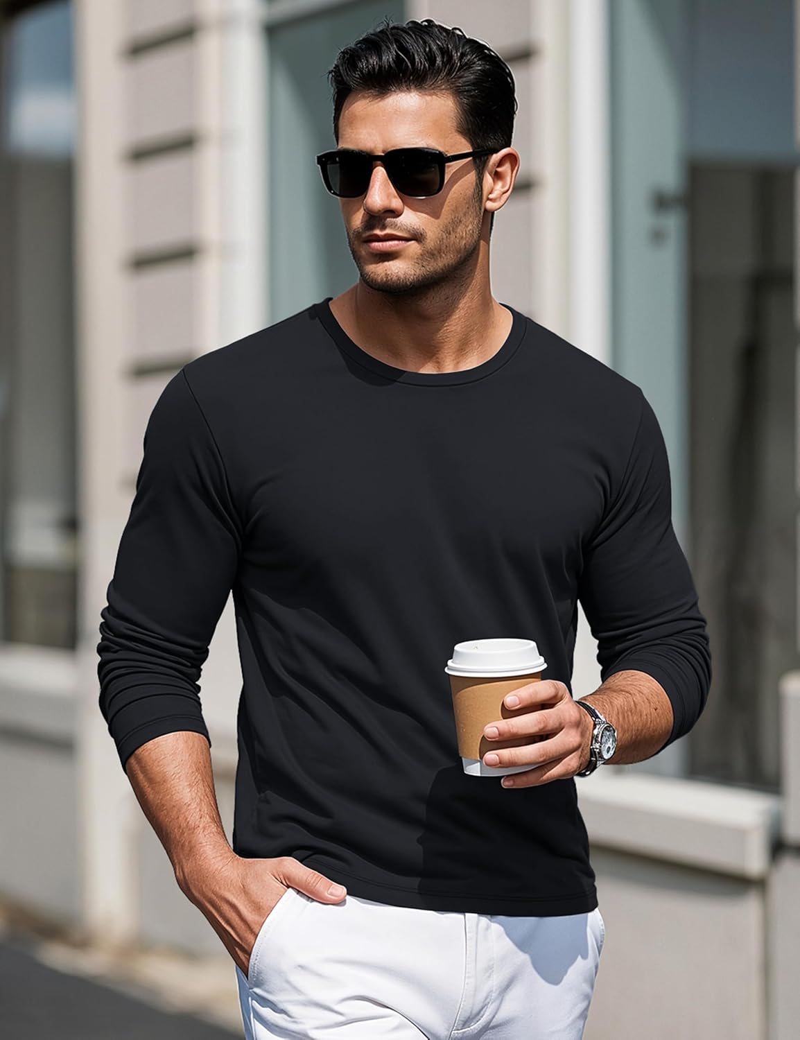 Thumbnail 1 de MAGCOMSEN Felpa uomo con girocollo e cotone: crew neck plain