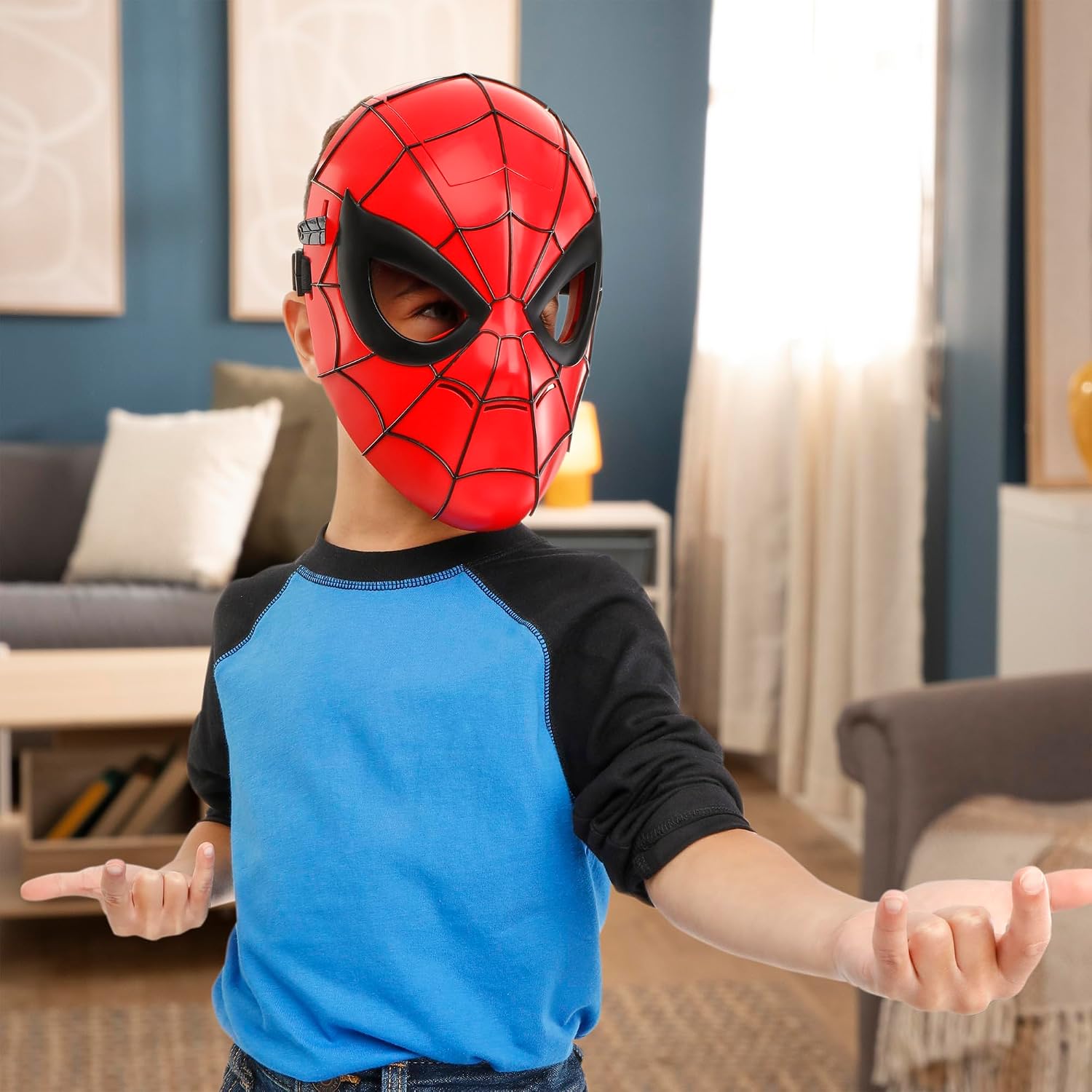 Thumbnail 5 de ハズブロ（HASBRO）MARVEL スパイダーマン グローFXマスク F8839、ライトアップレンズと調節ストラップ