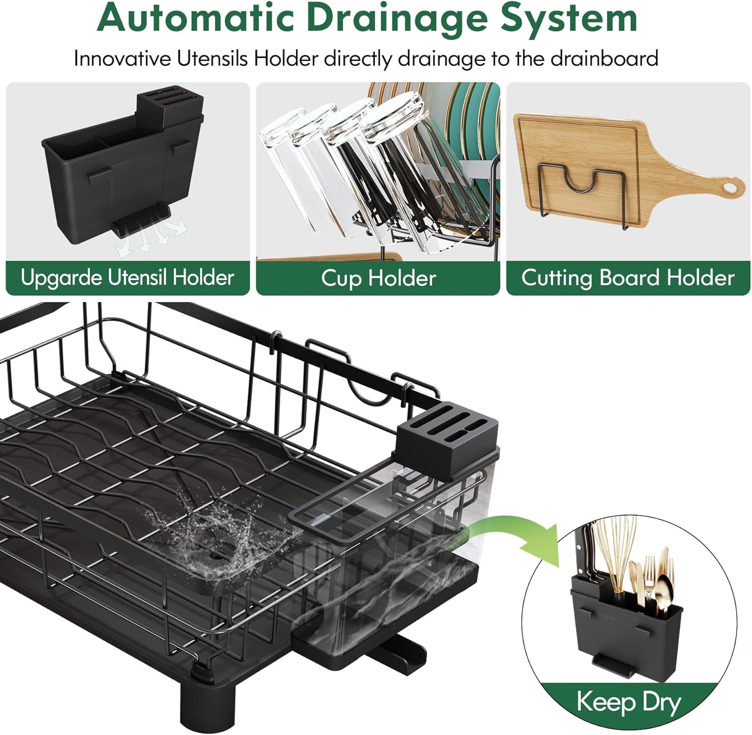 Detalle 2 de MAJALiS 2 Tier Dish Rack 43cm 🍽