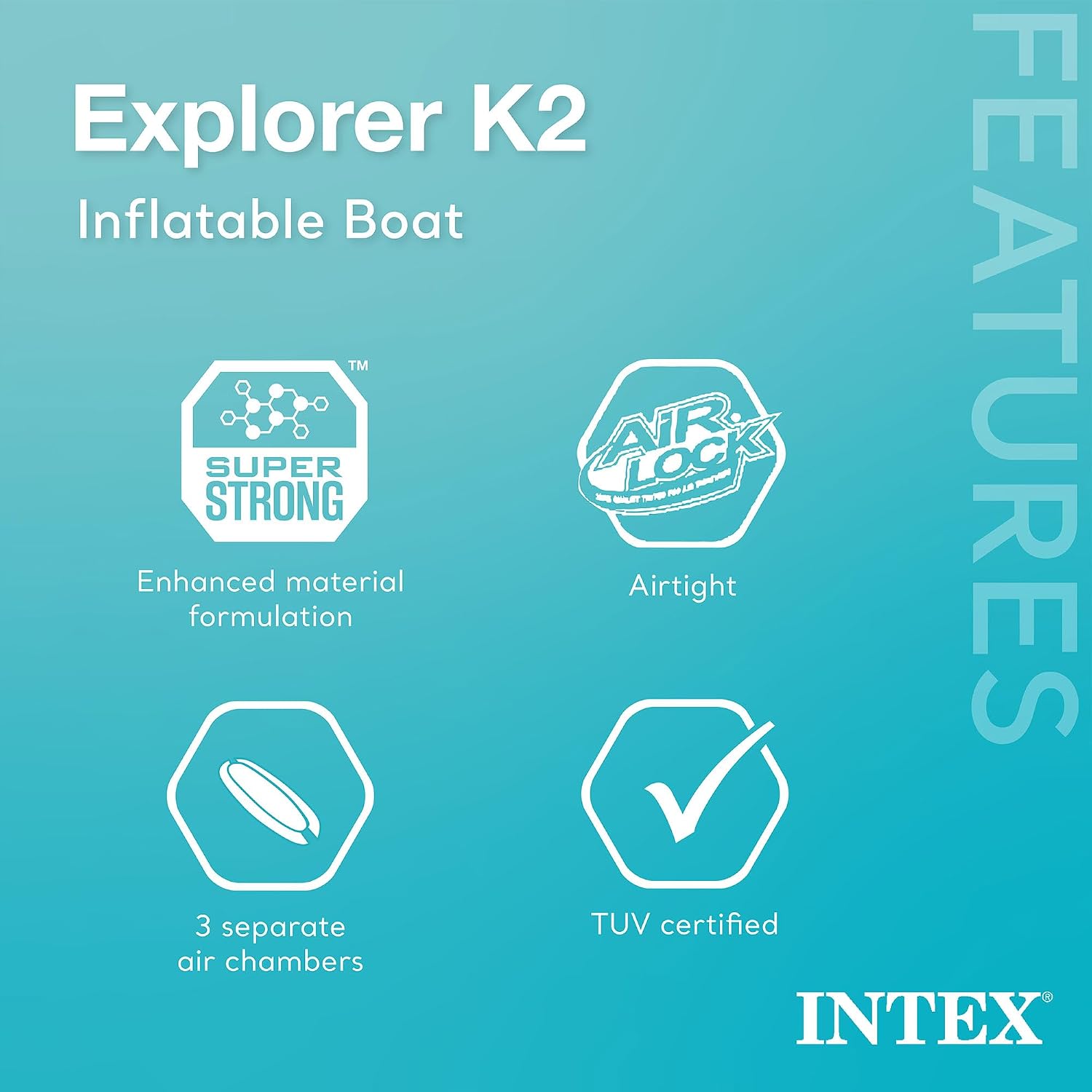 Detalle 2 de Intex Explorer K2 Inflatable Kayak 2‑Person 🚣