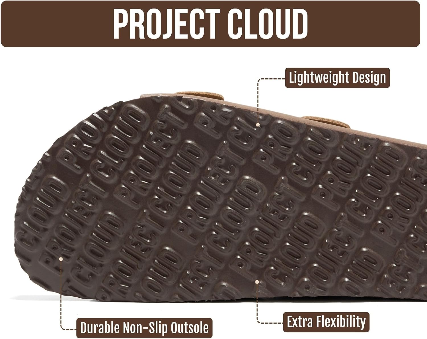 Detalle de Project Cloud Men's Sandals, Genuine Leather